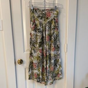 Rip Curl Floral Tropical Beach Coverup in Green, Pink, White
